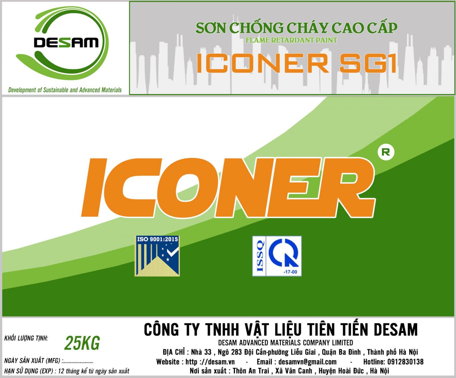 Sơn chống cháy cho thép DESAM - ICONER